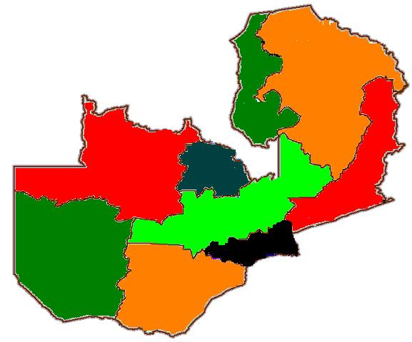 Prevalence in Zambia by Province 2001/2 2007 Source: ZDHS 2007 01 8.3 07 6.8 01 11.2 07 13.