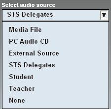 If you select an audio source other than STS Delegates, the delegate positions will function as observers. 5.
