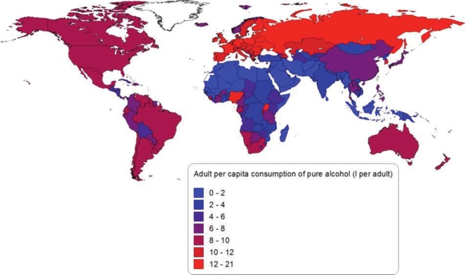 UseChronic Diseases and Conditions Related to Alcohol Use capita consumption for 2010 were estimated by projections (performed using regression analyses) using data from years prior to 2010 (Shield