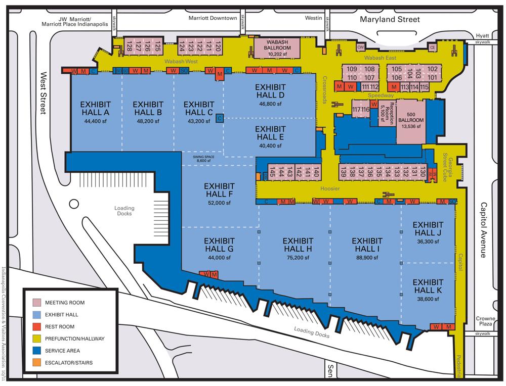Indianapolis Convention Center Floor Plan LEVEL 1 See booth