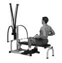 26 Back Exercises SEATED LAT ROWS - Shoulder Extension (and elbow flexion) Muscles worked: This exercise emphasizes the latissimus dorsi, teres major and rear deltoid muscles which make up the large