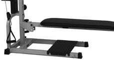 Using Your Machine 3 The Workout Bench Your Bowflex Home Gym has three different bench positions. To adjust the bench simply remove the bench seat pin and move bench to the desired position.