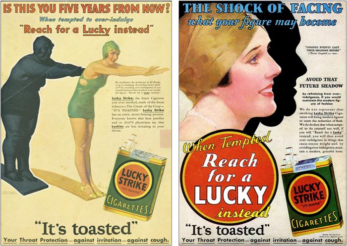 Impact of female-oriented cigarette packaging Figure 1. Examples of advertisements from the American Tobacco Company.