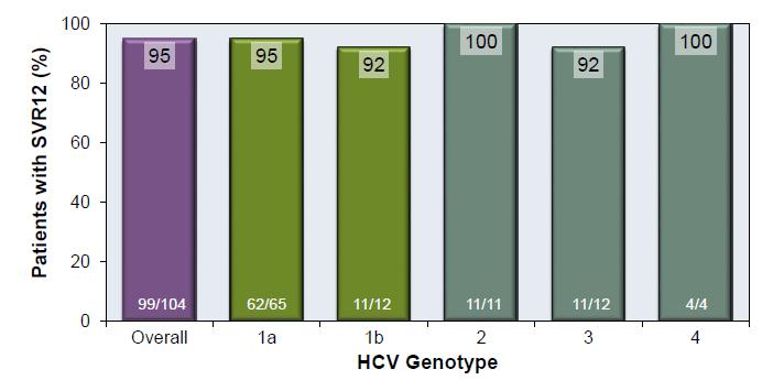 SVR 12 Results by Genotype in ASTRAL