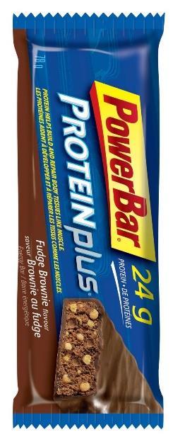 High Carbohydrate Best for before or on court (PowerBar, Clif,
