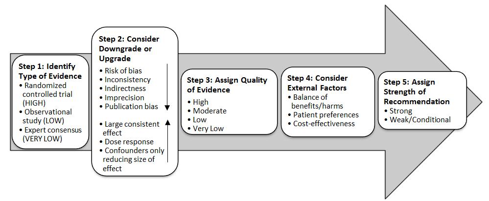 Appendix A. Evidence Grading Scheme(s) Figure 1. GRADE Methodology adapted by UW Health GRADE Ranking of Evidence High We are confident that the effect in the study reflects the actual effect.