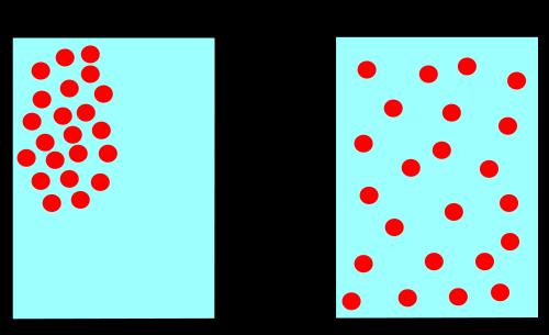 12 Similarly in a solution, the particles of a solute try and spread out evenly throughout