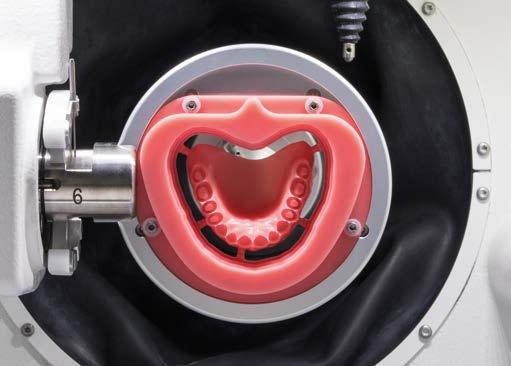 COMING SOON Milling of acrylic bases MILLING OF THE WAX BASE The wax base for functional dentures fabricated using Ceramill FDS is milled in the wet mode with the Ceramill Motion 2 (5X).