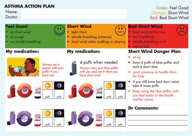 your child s Asthma Action Plan (short wind plan)