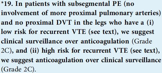 Subsegmental PE (SSPE) SSPE more common as CT has improved 5-10% of PE seen on CTA are SSPE Limited estimates of risk for
