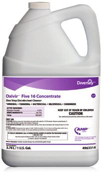 hard, non-porous surfaces Active ingredients break down to oxygen and water No rinsing required at use dilution 84.5 oz./.