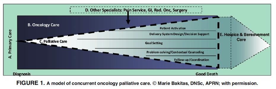 Palliative Care Services Model for Cancer Patients importance of maintaining a connection with primary care throughout the cancer experience a palliative care philosophy should be