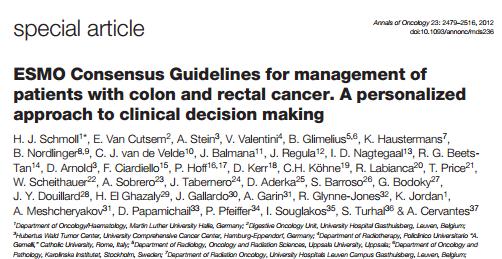 1093/annonc/mdu260 Metastatic colorectal cancer: ESMO Clinical Practice Guidelines