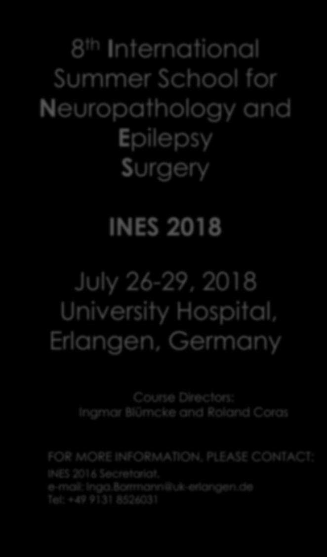 INES 2018 July 26-29, 2018 University