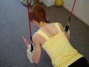 ELBOW PLANK IN STRAPS Scapula Isolations Equipment Setup: Repetitions: Fuzzy Straps or Narrow Slings Set to Shoulder Height with Elbows on Floor 4-8 or 4x4 Place elbows in the straps