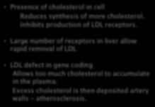 Biological membranes Presence of cholesterol in cell Reduces synthesis of more cholesterol.