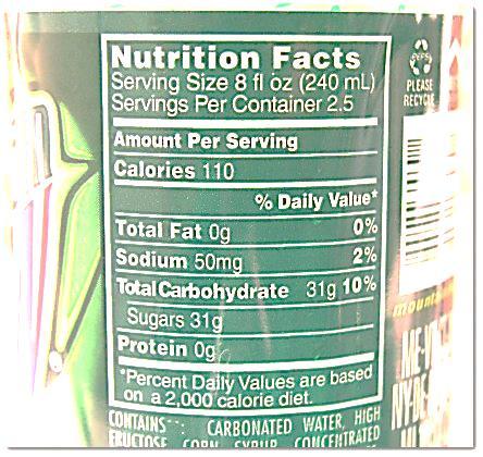 Assessing Beverage Nutrition Facts Label Be aware that the Nutrition Facts label on beverage containers may give the calories for only part of the contents.