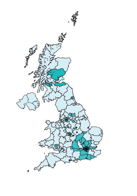 Map: Prevalence of diagnosed HIV infection, UK: 2008 Number of people living with diagnosed HIV infection per 1,000 population aged