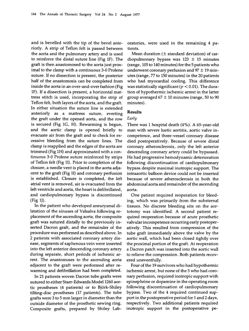 144 The Annals of Thoracic Surgery Vol 24 No 2 August 1977 and is bevelled with the tip of the bevel anteriorly.