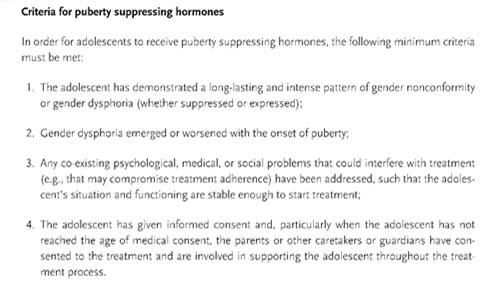 Criteria for puberty suppression and adolescent referrals Criteria for Puberty Suppression (WPATH SoC, 2011) Working with Children