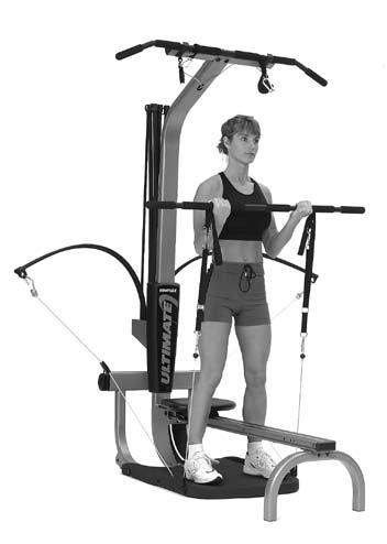 8 Using Your Machine Using the Bowflex Ultimate Home Gym Adjustable Pulley System Using the Bowflex Ultimate home gym adjustable pulley system is as easy as pulling a pin and expanding the pulley out.