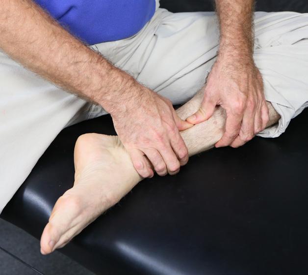 Touch your soleus muscle ( as shown in photo A) and see if this is true for you. When the soleus is tight, it pulls the achilles tendon too tight, contributing to achilles tendonitis.