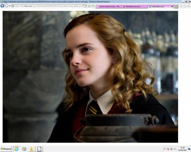 EMMA WATSON Emma Watson was born in Paris 15 April 1990, but she's British. She played in the saga of Harry Potter (picture 1) very early, she began at 11 years old.