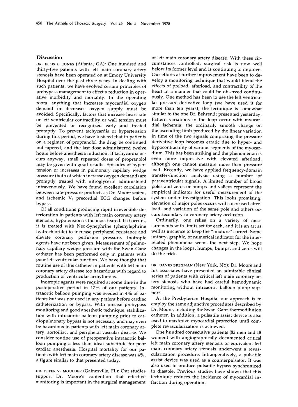 450 The Annals of Thoracic Surgery Vol 26 No 5 November 1978 Discussion DR. ELLIS L.