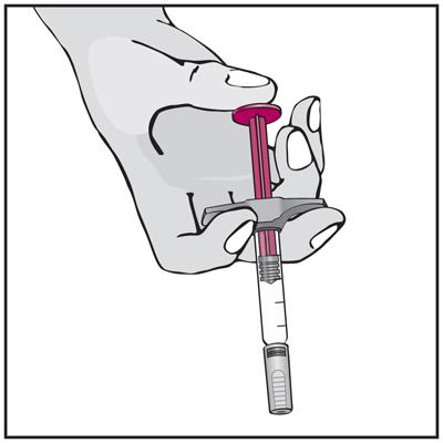 Figure C Hold the syringe at eye level. Look closely to make sure that the amount of liquid in the syringe is the same or close to the: 0.
