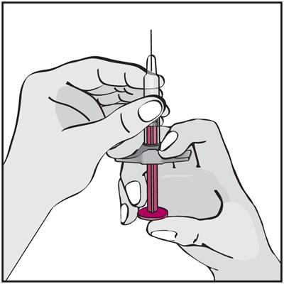 Figure F You may see a drop of liquid at the end of the needle. This is normal.