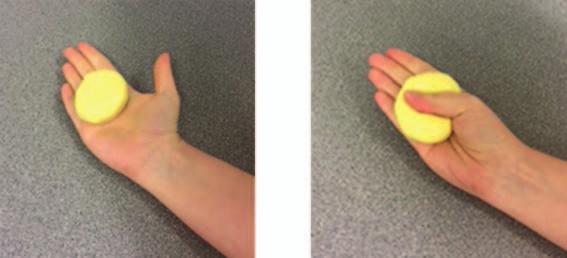 Exercising the thumb Opposition Number of repetitions:... Turn your hand palm up.