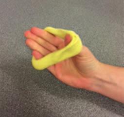 For radial abduction spread thumb to the side, increasing the space
