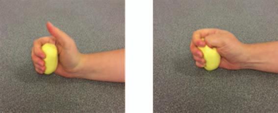 Flexion Number of repetitions:... Position your hand as in the picture below.