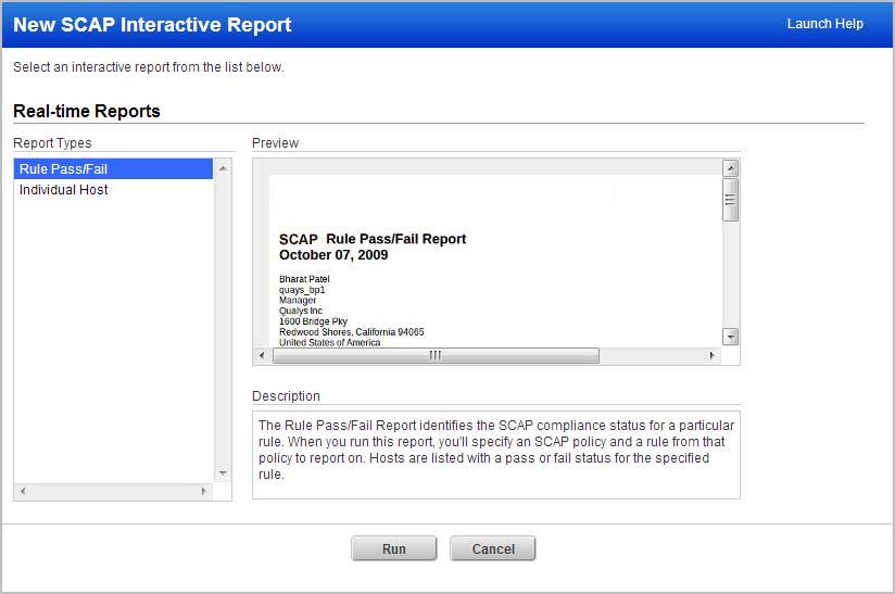 Reporting Rule Pass/Fail Report The Rule Pass/Fail Report identifies the SCAP compliance status for a particular rule.