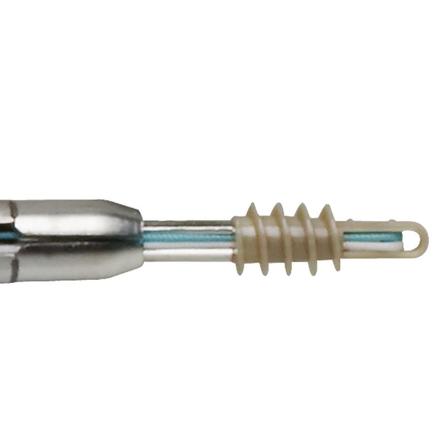 The system consists of the SMARTSTITCH suturing device and the SPEEDSCREW implant with inserter handle; accessories include the punch tap, insertion guide and obturator.
