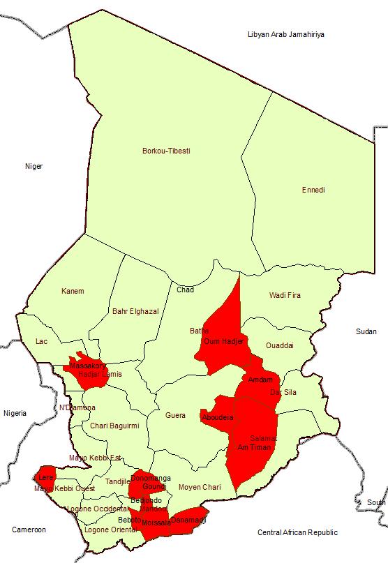 5. Meningitis in Chad The Ministry of Health reported an outbreak of meningococcal meningitis which started during the 2 nd week of January 2012.