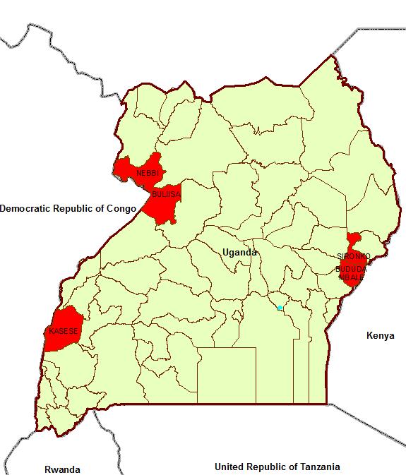 6. Cholera in Uganda The Ministry of Health reported cholera epidemics in 6 districts across the country as shown in figure 14.