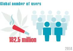 WORLD DRUG REPORT: PREVALENCE OF CANNABIS USE 2015 (or last year available) 2.6 5.