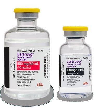 Effective January 1, 2018, the following J-code can be used for administrative and billing purposes specific to Lartruvo (olaratumab) J9285, INJECTION, OLARATUMAB, 10 MG (10 mg of LARTRUVO = 1 unit).