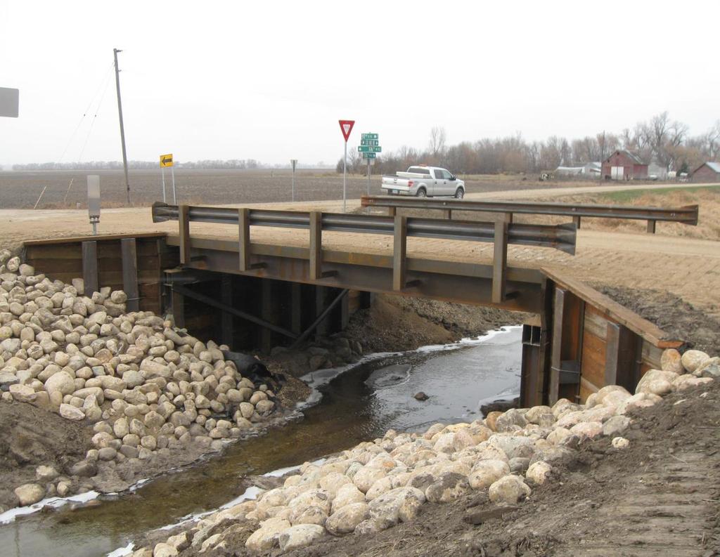 Richland County completed modular steel bridge.