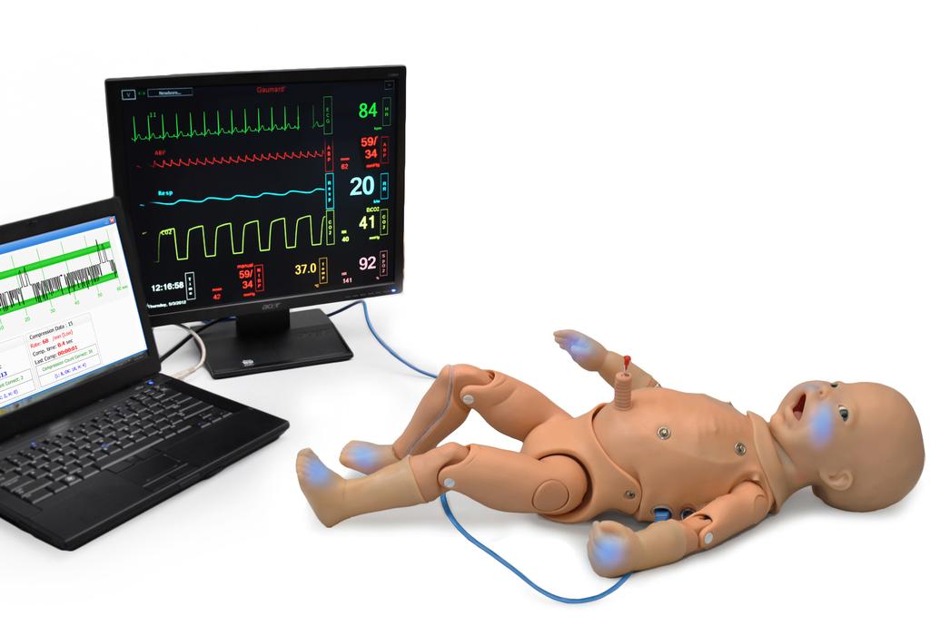 S300.110 Code Blue III PLUS Newborn Ventilations and compressions are measured and logged Oxygen