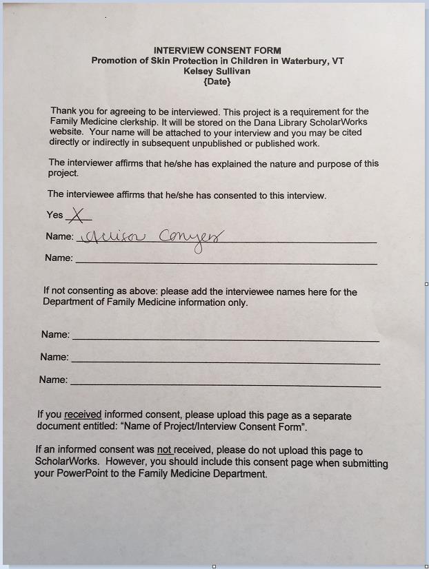 Consent forms