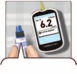 Take a test 2 5. Check if the result is in range Compare the result displayed on the meter to the range printed on your OneTouch Verio Control Solution vial.