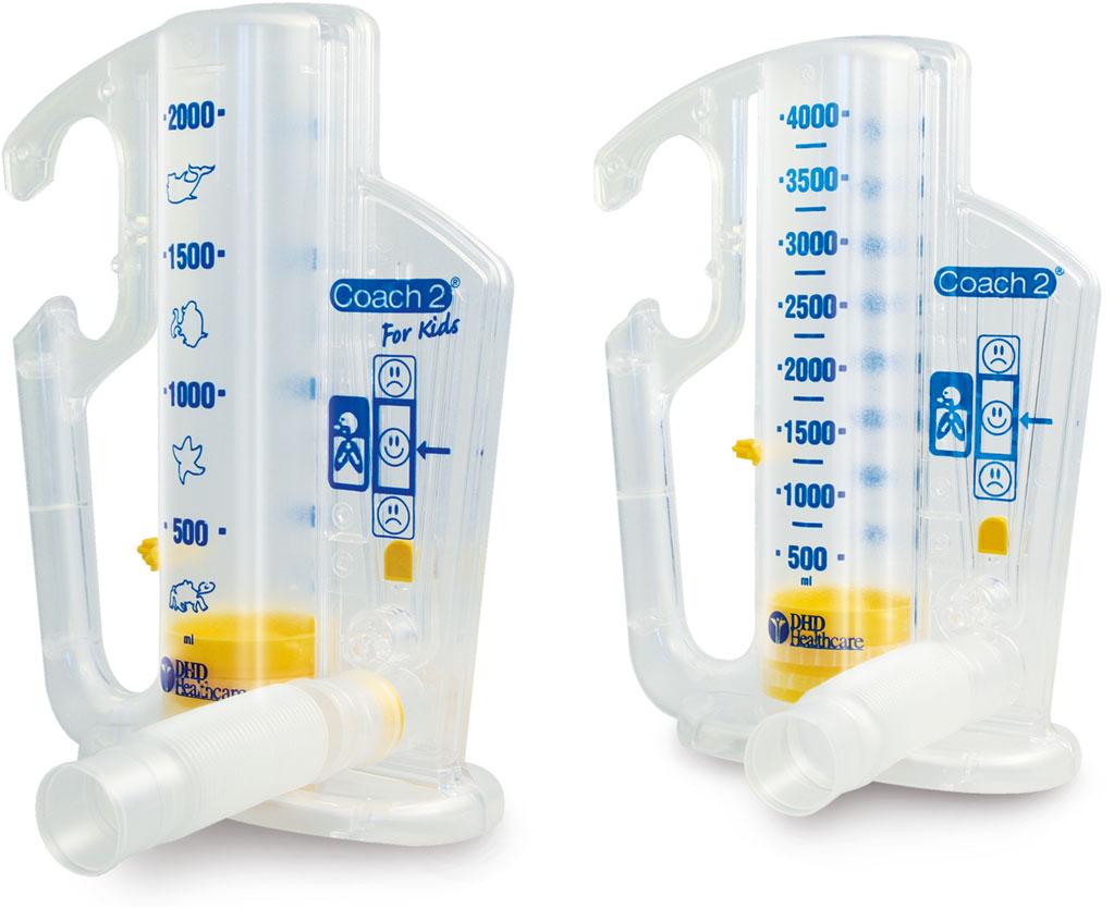 Fig 1 Incentive spirometry device. cough or thoracoabdominal thrust. The contraindications to use are an un-drained pneumothorax, major cardiovascular instability, and flail segments.
