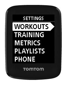 Workouts About workouts To workout more effectively select one of 50 personalised workouts that are downloaded automatically to the watch after connecting it to TomTom Sports website or App.