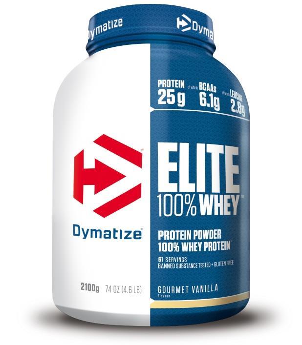 High-protein drink powder from whey protein with sweeteners for athletes, vanilla flavour.