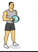 Take medicine ball during this movement and press the ball over your head. 3) Pushing off front foot, return to start position. Continue with same leg or alternate as prescribed.
