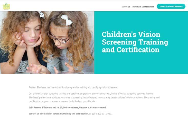 childrens-vision-screening-training-and-certification 800-331-2020 Nottingham@preventblindness.org Dr. P.