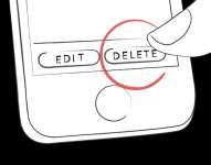 delete or swipe to the right and delete the entry.