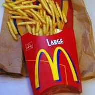 Fried potato The management of McDonald's restaurants network declared that the fried potatoes contain 33 % more harmful transgenic fats.
